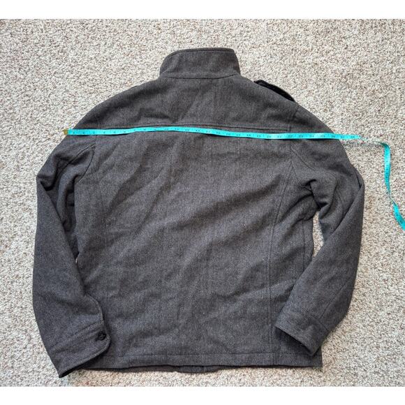 BANANA REPUBLIC Wool Tweed Men's Jacket/blazer/coat, size LG, gray/brown Shacket - Picture 7 of 13